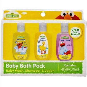 3 piece Sesame Street baby bath travel set NWT